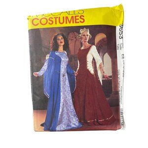 Y2K McCalls 3653 Costumes Sewing Pattern Size 14-20 Camelot Dresses Misses UNCUT